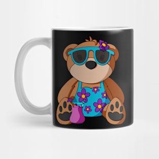 Hawaiian Vacation Girl Teddy Bear Mug